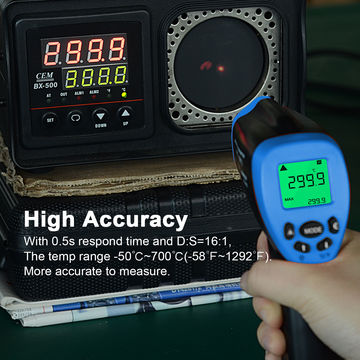 Digital Food BBQ Cooking Thermometer Instant Read Pyrometer Temperature  Gauge with Adjustable Probe LCD Backlit Display
