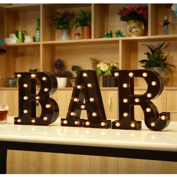 Buy Wholesale China Led Marquee Letter Lights Newly Design Light Up Letters  For Events Wedding Party Birthday Home Bar D & Letter Lights Sign Alphabet Letters  Light Up at USD 3.11