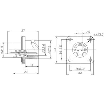 Conectores impermeables serie FQ24 con carcasa metálica, ideales para entornos húmedos. Encuentre conectores estancos FQ24 para aplicaciones industriales.