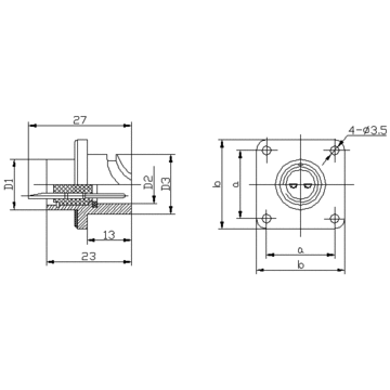 Conectores impermeables serie FQ24 con carcasa metálica, ideales para entornos húmedos. Encuentre conectores estancos FQ24 para aplicaciones industriales.