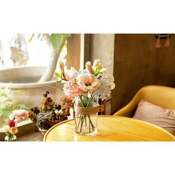 Colorful Gradient Tote Bag Decorative Vase Hydroponics Glass Vases Desk  Decoration Painted Flower Arrangement Flower Pots