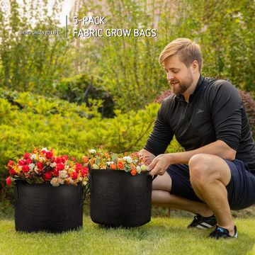 Buy Wholesale China Grow Bags With Handles Non-woven Fabric Pots For  Flower/ Tomato Planting Vegetable Growing Outdoor & Plant Grow Bags,grow  Bags at USD 1.75