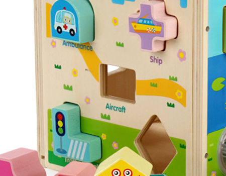 Wooden Matching Shape Cartoon Intelligence Box, Wooden Matching Shape ...