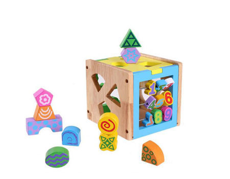 Wooden Matching Shape Cartoon Intelligence Box, Wooden Matching Shape ...