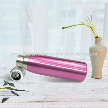 Custom Thermos Vacuum Flask Insulated Stainless Steel Smart Water Bottle  Business Gifts with Temperature Indicator and Phone Stand