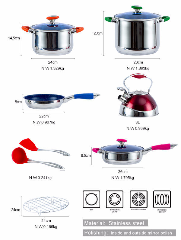 Buy Wholesale China Home Appliance 13pcs Stainless Steel Cookware