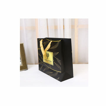 Buy Wholesale China Luxury Gold Logo Hot Foil Stamping Black Paper Custom  Design Shopping Paper Bags With Your Own Logo & Hot Foil Stamping Black  Paper Custom Design Shoppi at USD 0.15