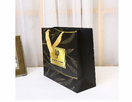 Buy Wholesale China Luxury Gold Logo Hot Foil Stamping Black Paper Custom  Design Shopping Paper Bags With Your Own Logo & Hot Foil Stamping Black  Paper Custom Design Shoppi at USD 0.15