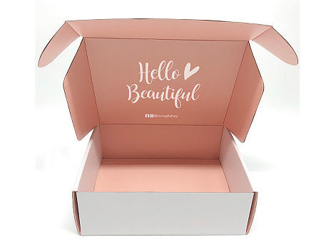 Custom Logo White Pink Corrugated Carton Box Mailer Shipping Box Apparel  Packaging For Dress Cloth U - Buy China Wholesale White Pink Corrugated Carton  Box Mailer Shipping B $0.15