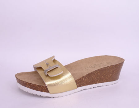 ladies wedge mule sandals