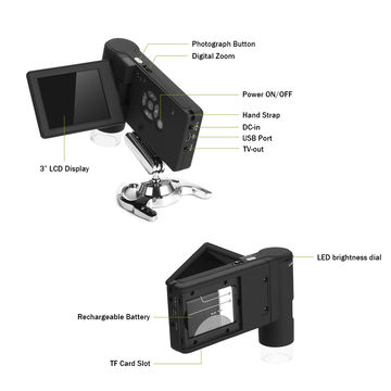 Portable LCD Digital Display Magnifier Handheld Foldable Reading 3.5  Screen