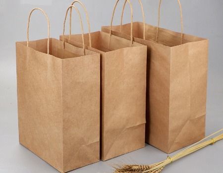 Paper bag for sale takeaway food compatible brown or white 1 à5000 