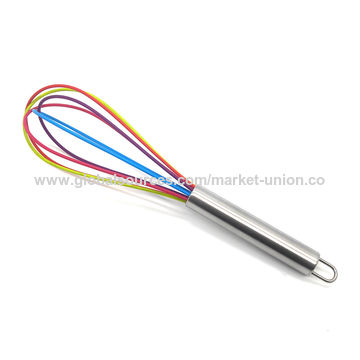 Silicone Whisk -Heat Resistant Kitchen Whisks for Non-stick Cookware,  Balloon Egg Beater