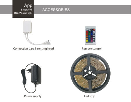 China Smd 2835 5M App Smart Wifi RGBW strip light rbg led strip with ...