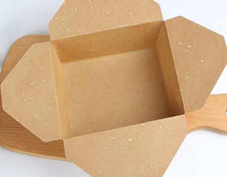 Disposable take away Kraft paper food packaging containers bento box ...