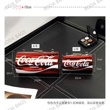 VINTAGE Coca-Cola Coke Pencil Bag Small Cosmetics Clutch Zipper Blue  Advertising