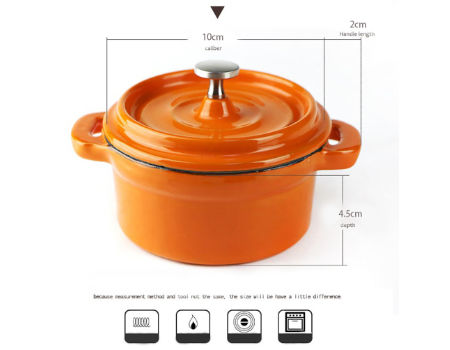 Buy Wholesale China Cast Iron Pot Enamel Soup Pot 10cm Mini Stew Pot Round Soup  Pot Household Multifunctional Pot & Cast Iron Pot at USD 11.1