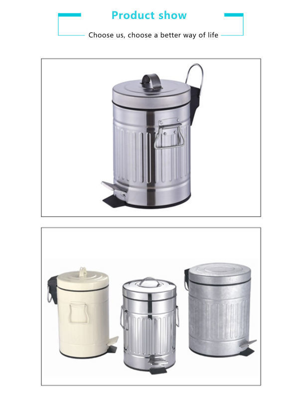 China Wholesale popular round Foot Pedal Trash Can Commercial Trash Can