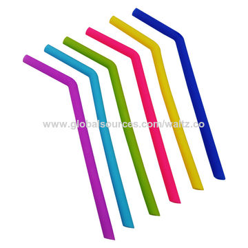 Buy Wholesale China Silicone Reusable Drinking Straws With Cleaning  Brush,bendable Drinking Draw & Reusable Silicone Straws at USD 0.09