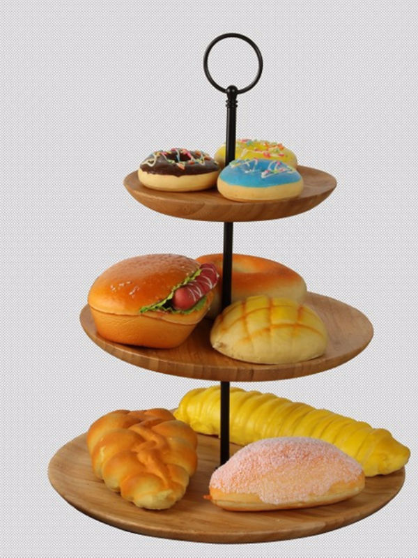 Global Sources: China Soporte de bambú para las encimeras - bandeja de la  cesta del soporte -3-Tier del estante de la fruta de la exhibición de la  cesta para el pan