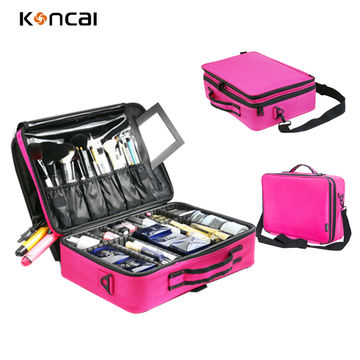 Professional Large Cosmetic Case Makeup Bag Storage Handle Organizer Travel  Kit