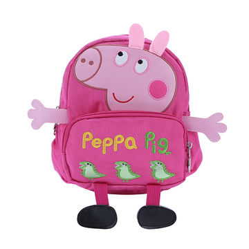 Peppa Pig Girls 5 Piece Backpack and Lunch Bag School Set (One size, Pink/Purple)