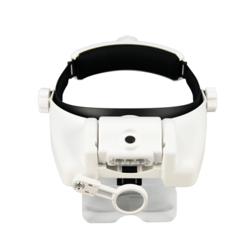 1.5X 6X 8X Illuminated Headband Magnifier Rechargeable Third Hand