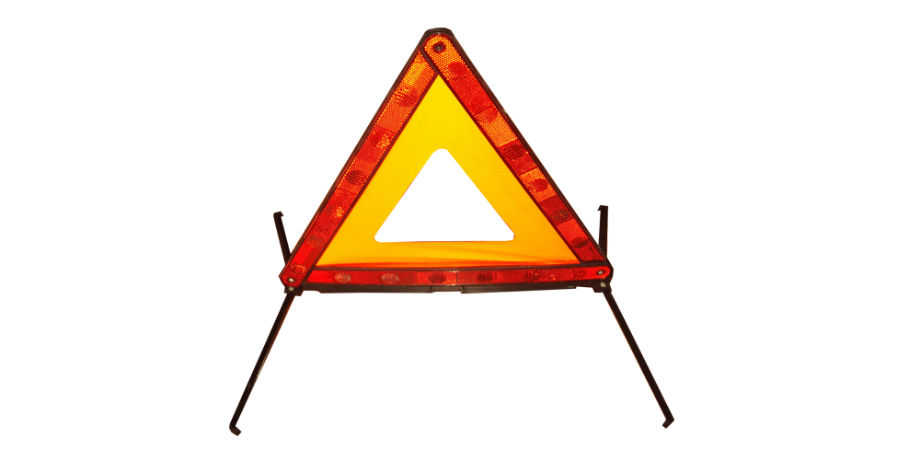 Folding Reflective Emergency Warning Triangle E Approved 