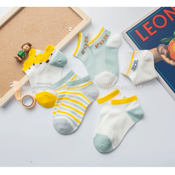 Calcetines para niños de primavera y verano de dibujos animados de zorro tridimensional de malla transpirable calcetines de tripulación