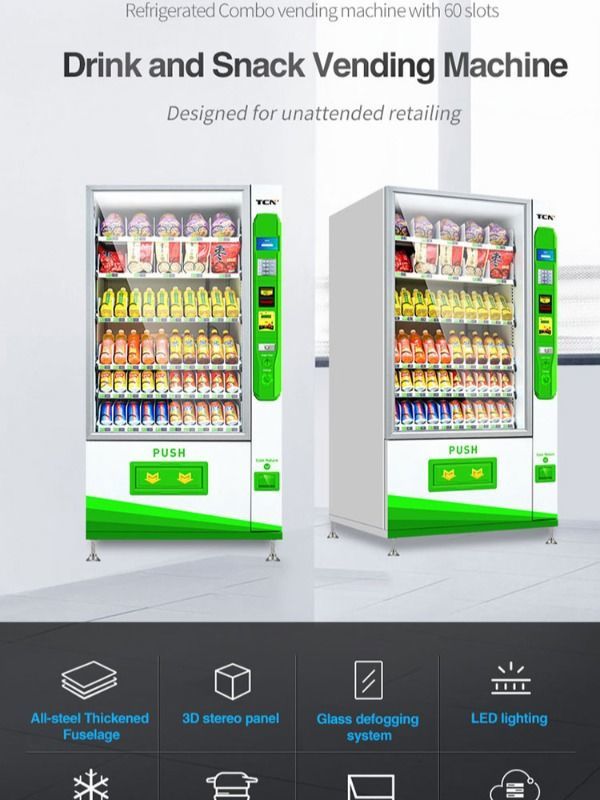 China TCN smart 24 hours selfservice automatic milk food snack drink