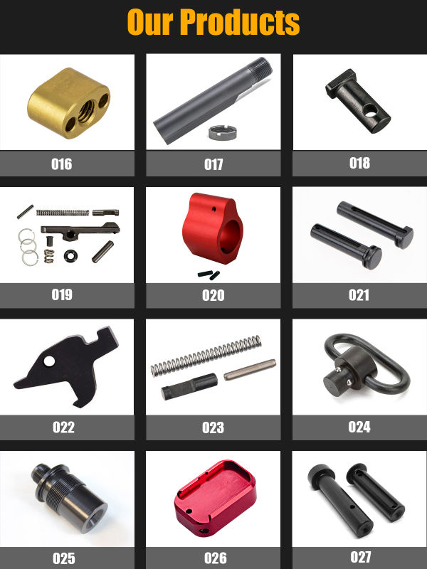 CNC machined takedown front pivot pin, steel or titanium, OEM and ODM