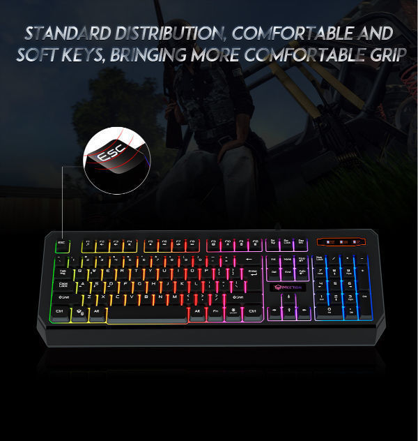 China Keyboard Manufacturers Desktop USB PC Computer Led Light Backlit Membrane Gamer Gaming For