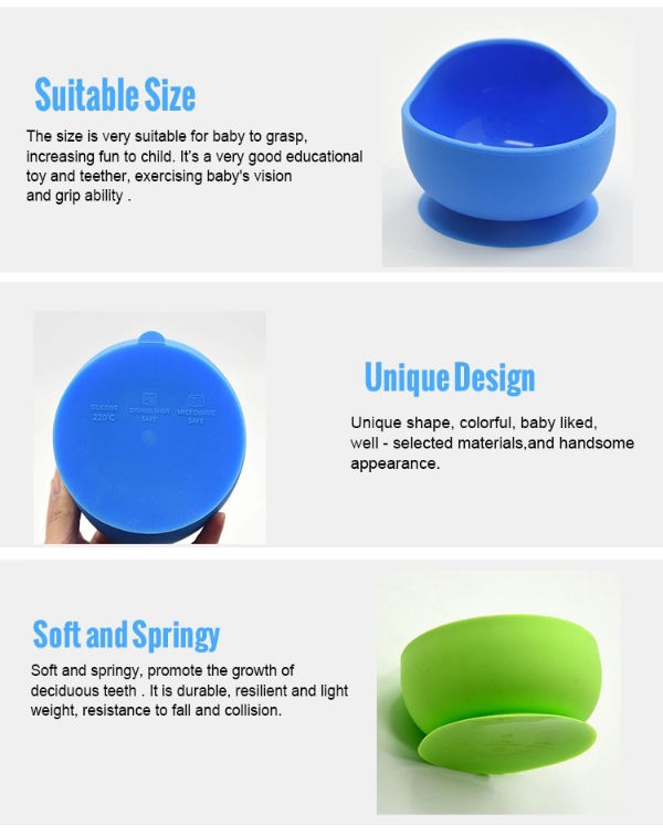 Bulk Buy Custom Silicone Baby Feeding Bowls Wholesale - JUTION SILICONE