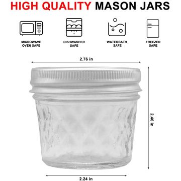 Buy Wholesale China 4oz Mini Mason Jars Bulk Wholesale Glass Food Jars Glass  Jam Jars With Two Pieces Metal Lid & Glass Jars at USD 0.32