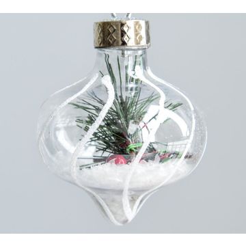 Adornos de cristal colgantes de cristal para Navidad, boda, decoración del  hogar, 6 unidades, Blanco brillante + transparente
