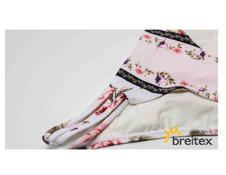 Women's Swimsuit Floral Print Rope Trim Bandeau Two Piece Bikini from Breitex supplier