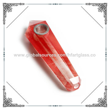 Buy Wholesale China Crystal Pipe Mixed Color Stone Glass Smoking