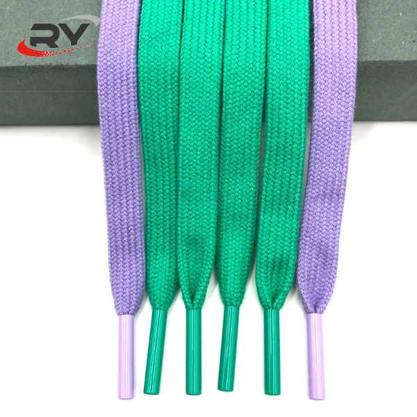 China Shoelace ,transfer printing flat drawstring with plastic end for