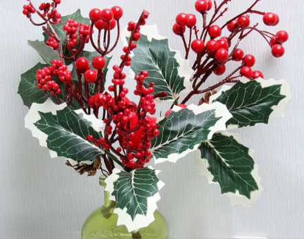 100 Pieces Christmas Red Berries, Diy Artificial Fruit Berry Holly