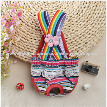 Source Wholesale cute pet physiological pants suspender vest dog