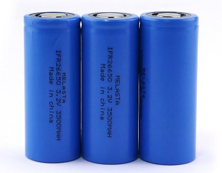 Melasta Lithium Iron Phosphate LiFePO4 Battery IFR 22650 3.2V For ...