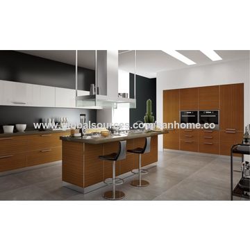 China PA modern modular designs melamine kitchen cabinet on Global ...
