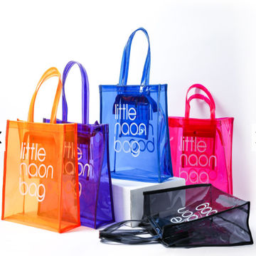 Buy Wholesale China Custom Fashion Handbag Transparent Clear Neon Pvc Tote  Bag & Pvc Handbag,clear Bag ,pvc Bag at USD 3