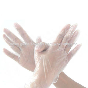 Guantes de vinilo transparente, guantes desechables sin polvo y látex,  antialérgicos para industrial, servicio de alimentos, limpieza