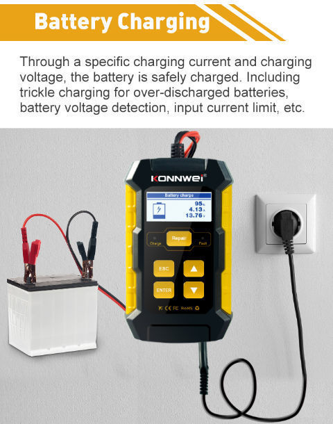 China Kw510 Car Recharge Repair Battery Tester For 12v Lead Acid Car