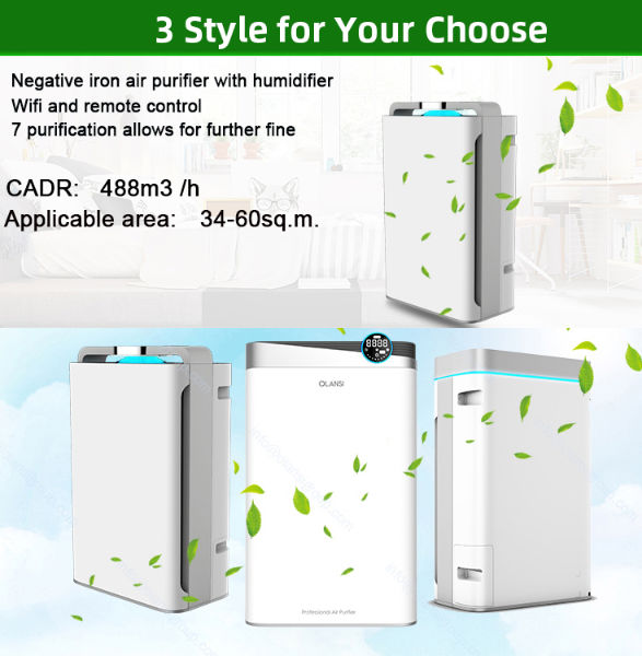 Large room air purifier with humidifier in home nature fresh air purifier, nature fresh air