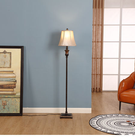 China Led Light Polyresin Floor Lamp, Pole Lamp With Table