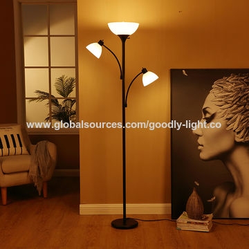 Dimmable Floor Lamp, Bright Tall Mother-Daughter LED with Remote