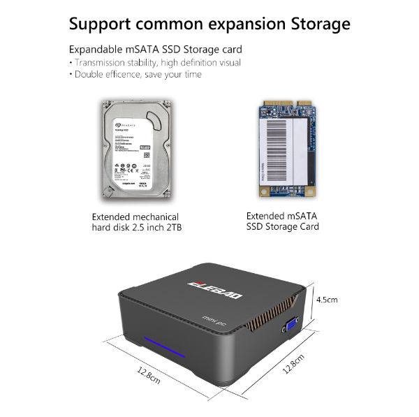 China AK3 J3455 4g 32g desktop computer win10 quad core mini pc with ...
