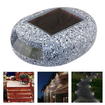 OEM al aire libre jardín solar lámpara impermeable imitación piedra patio césped lámpara